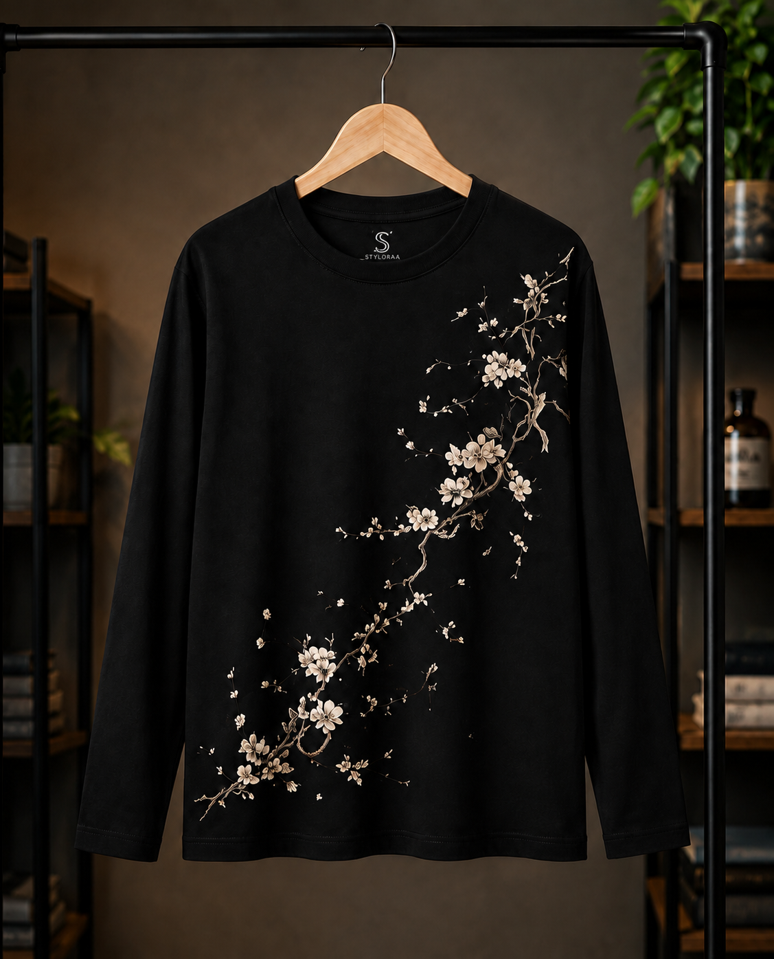 Blossom Branch Japanese Aesthetic Long Sleeve T-Shirt