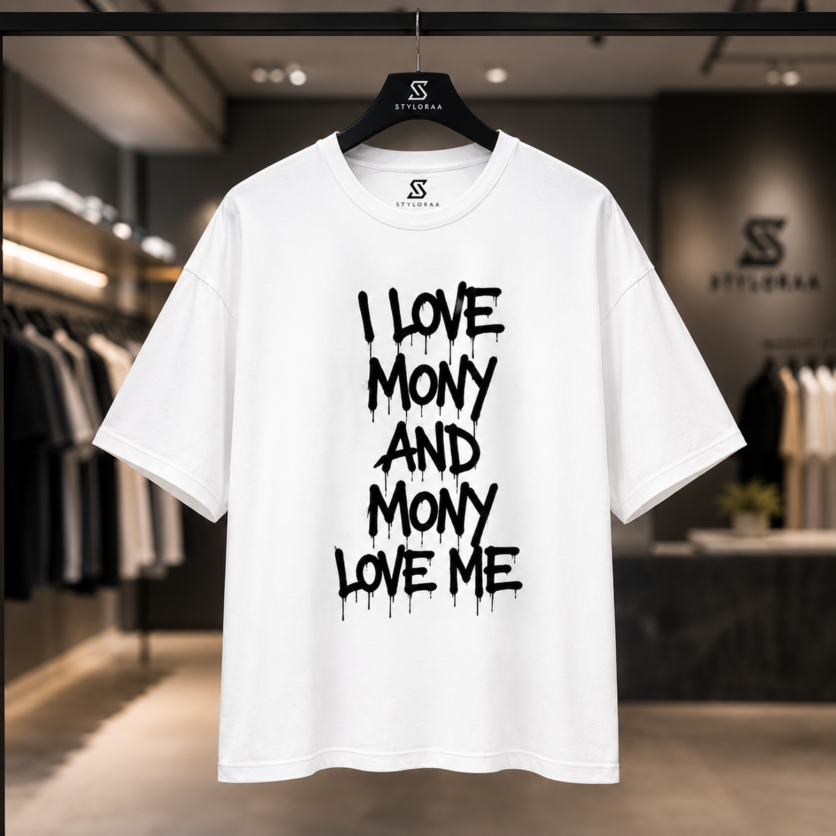 I Love Money and Money Love Me" Premium Oversized T-Shirt
