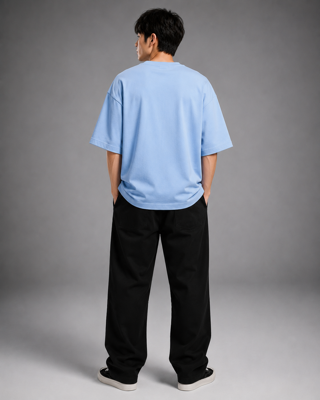Corporate Majdoor Premium Oversized T-Shirt – Sky Blue
