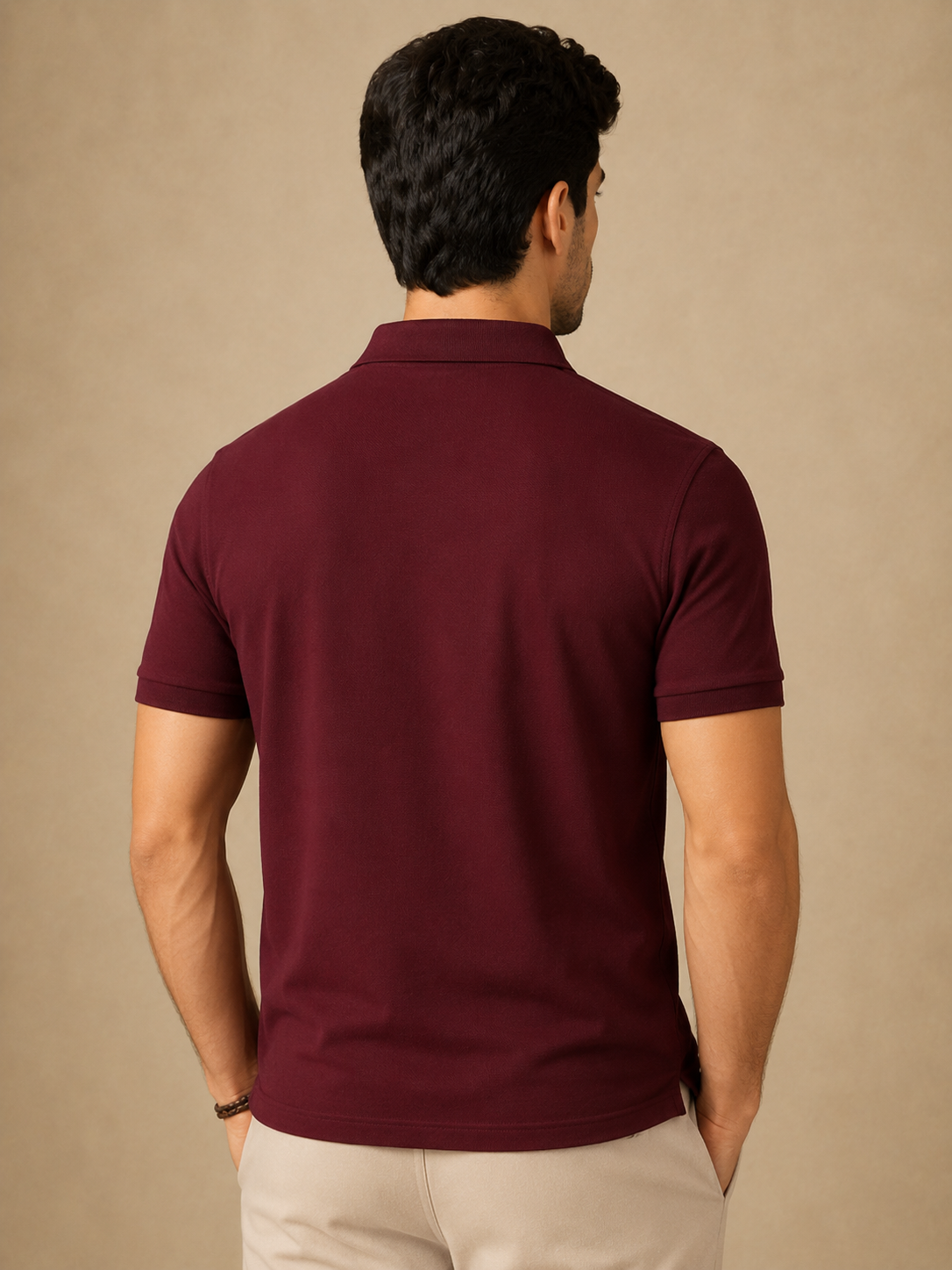 Maroon Smart Casual Polo T-Shirt