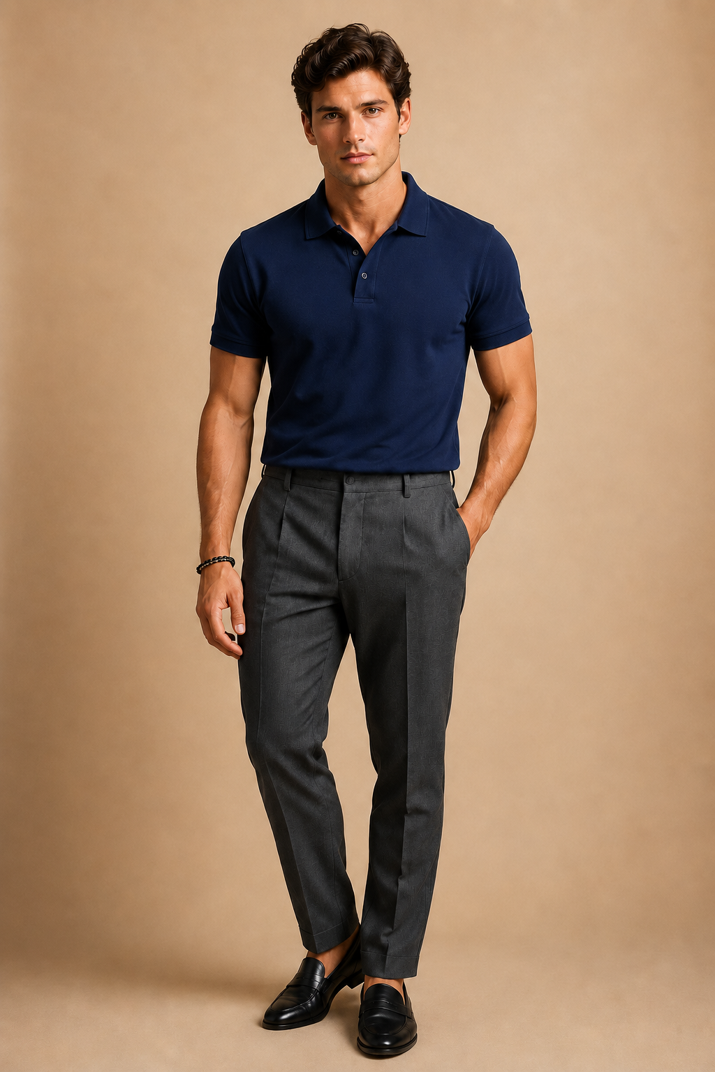 Navy Smart Casual Polo T-Shirt