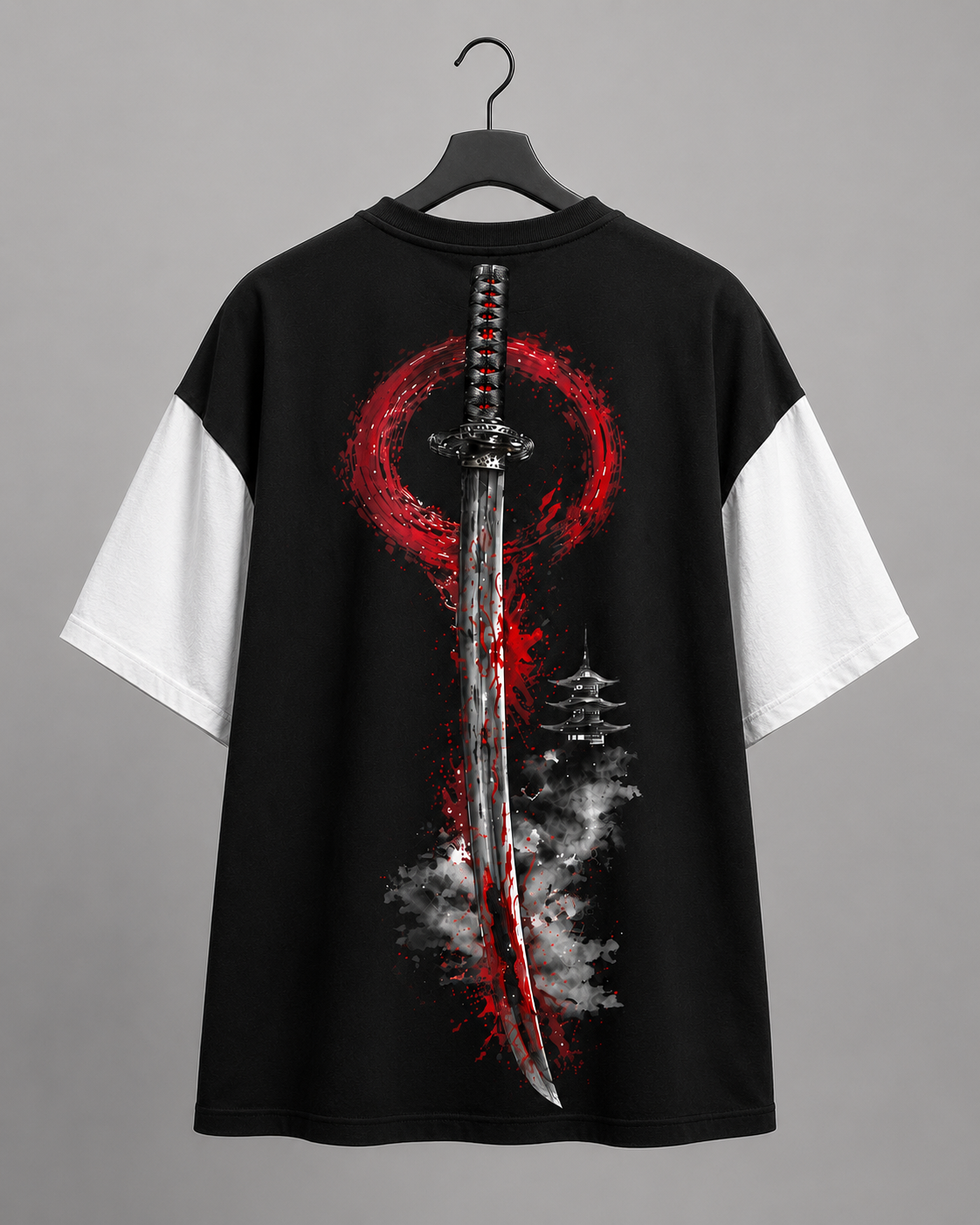 Crimson Katana Oversized T-Shirt