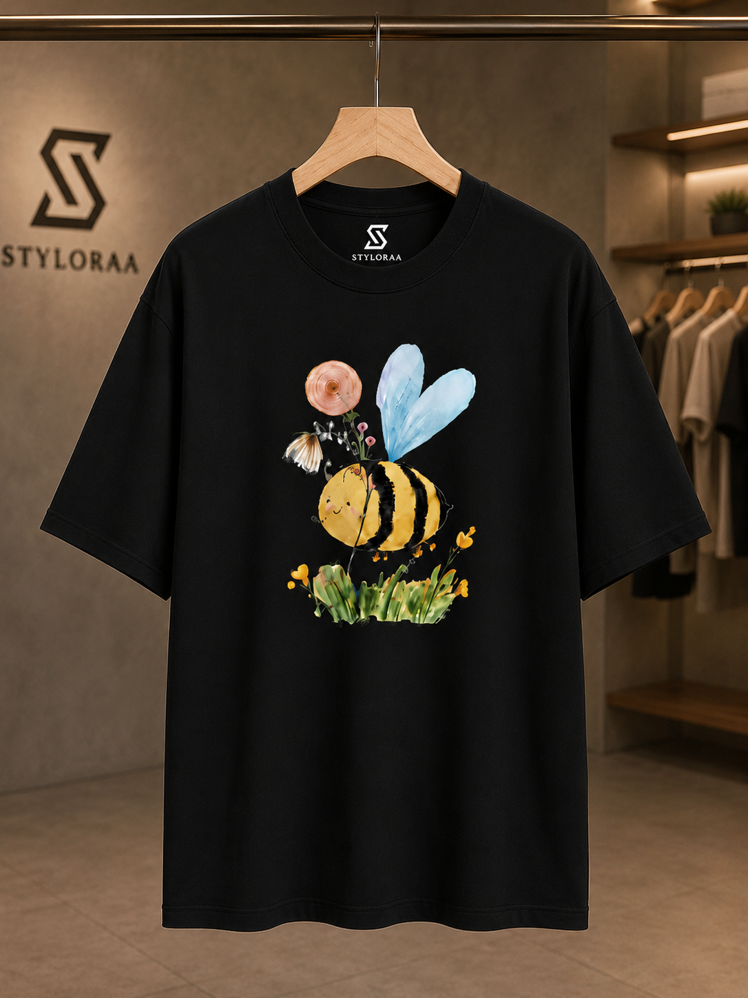 Black Cyberpunk Bee T Shirt