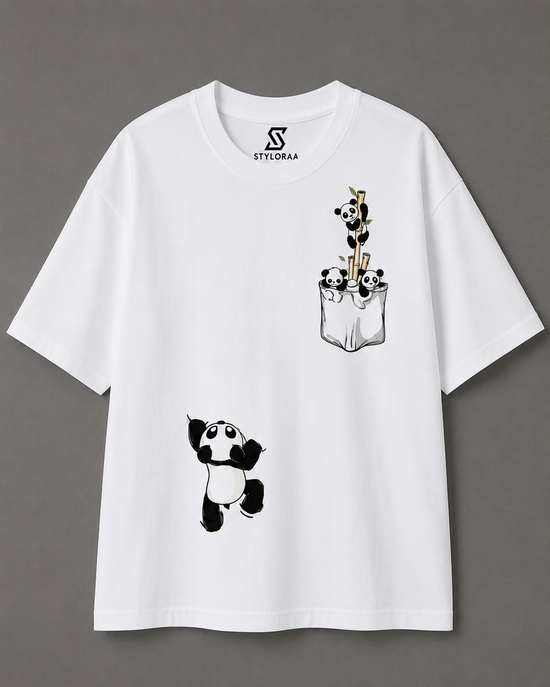 Panda Pocket Oversized T-Shirt ⭐