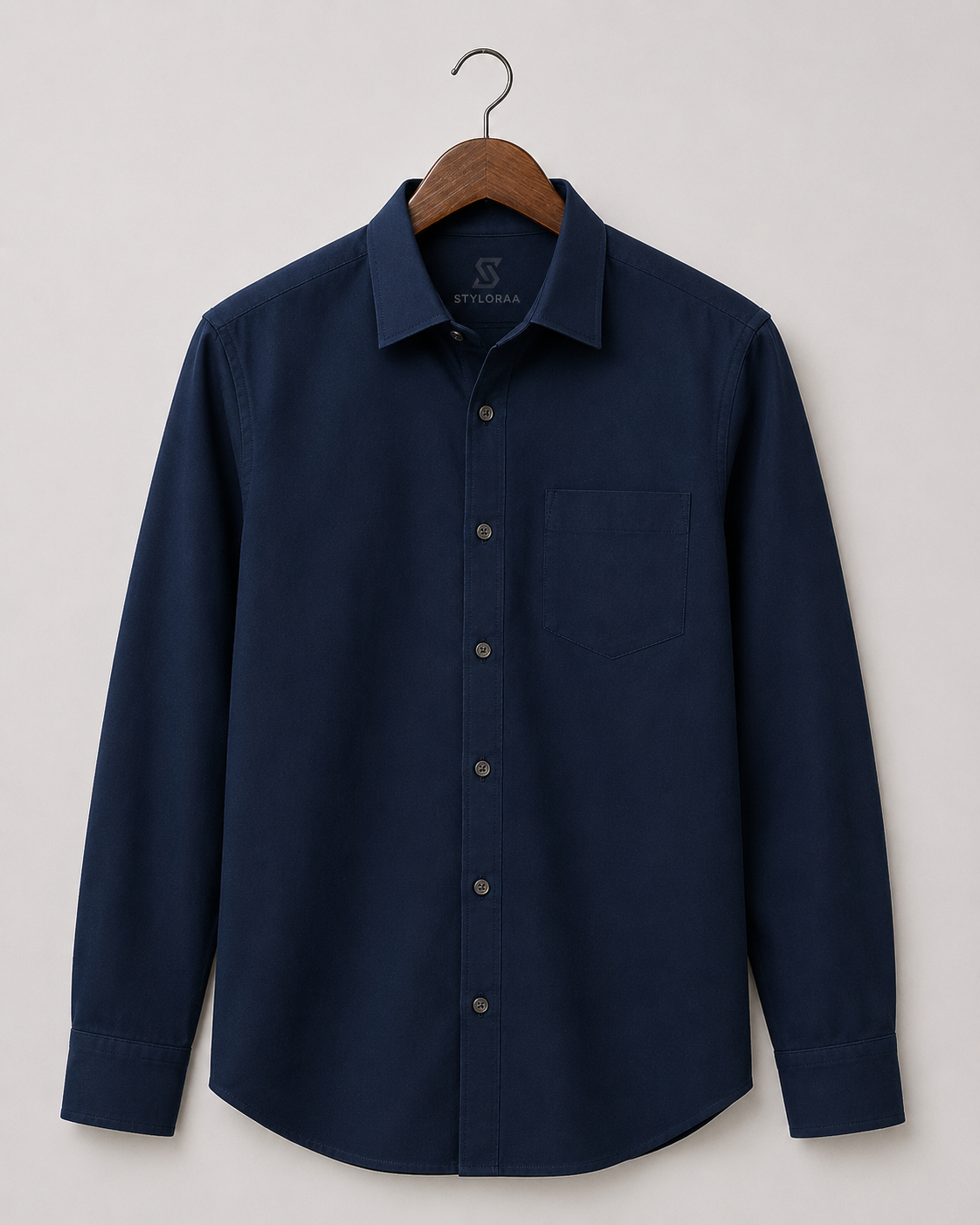 Premium Navy Cotton Shirt