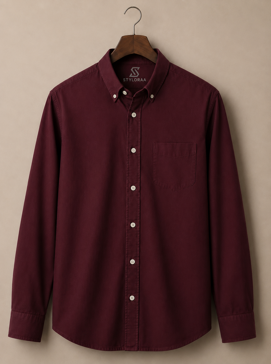 Premium Wine Cotton Shirt