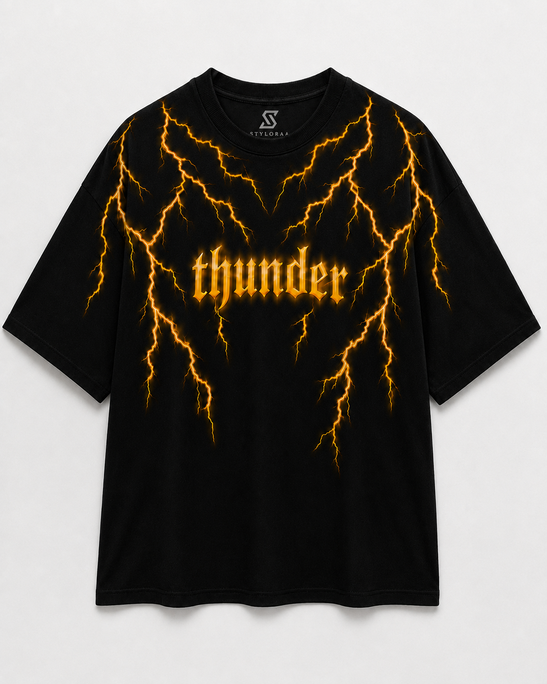 Styloraa Thunder Strike Oversized T-Shirt