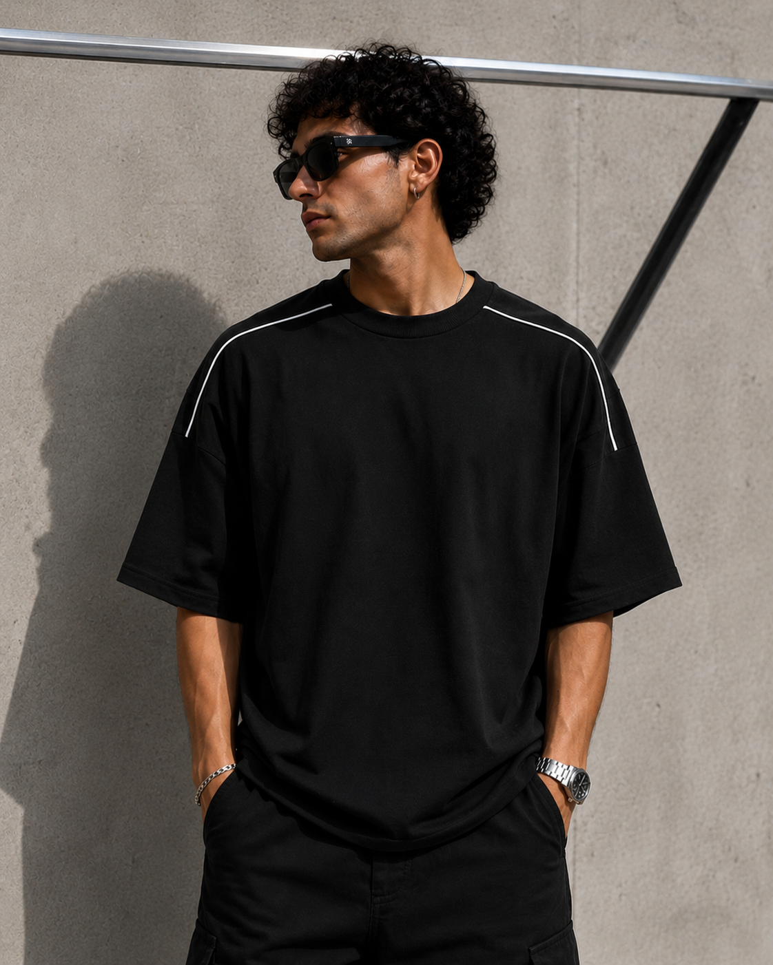 Matte Black Premium Oversized T-Shirt