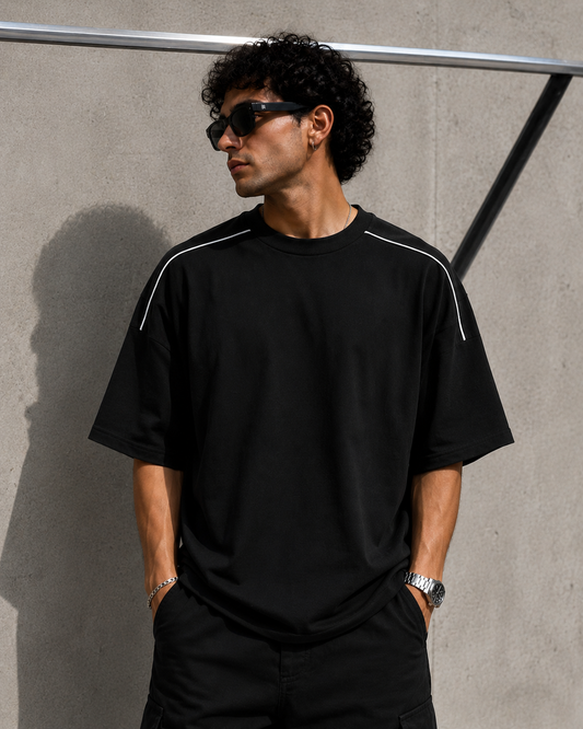 Matte Black Premium Oversized T-Shirt