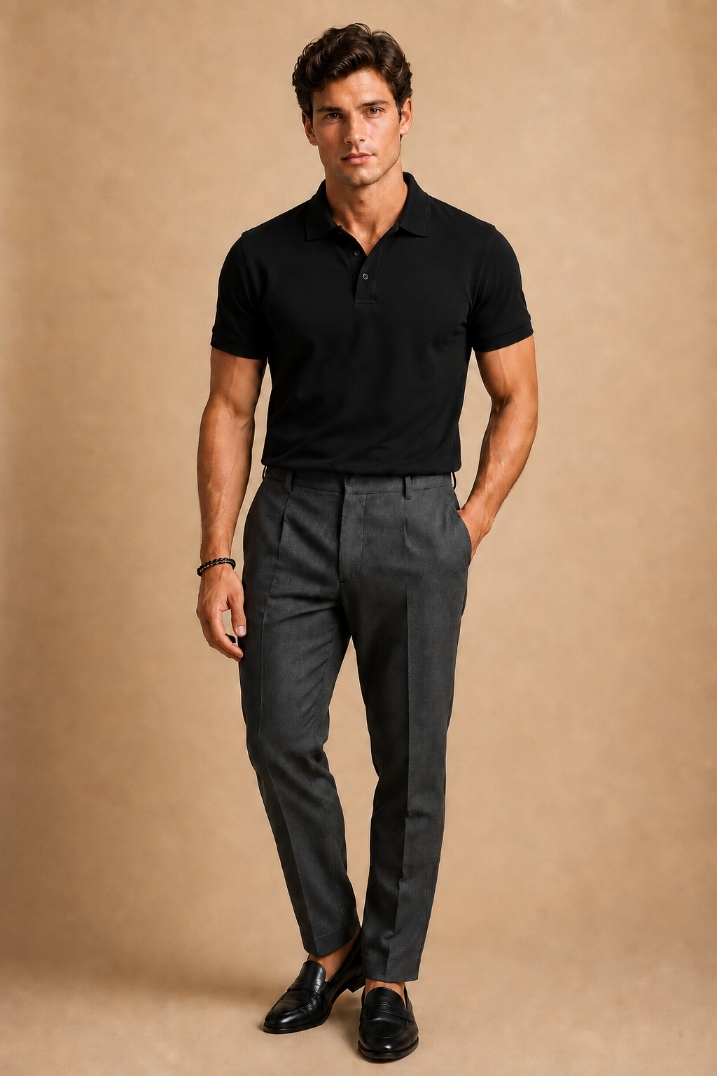 Premium Cotton Black Polo T-Shirt