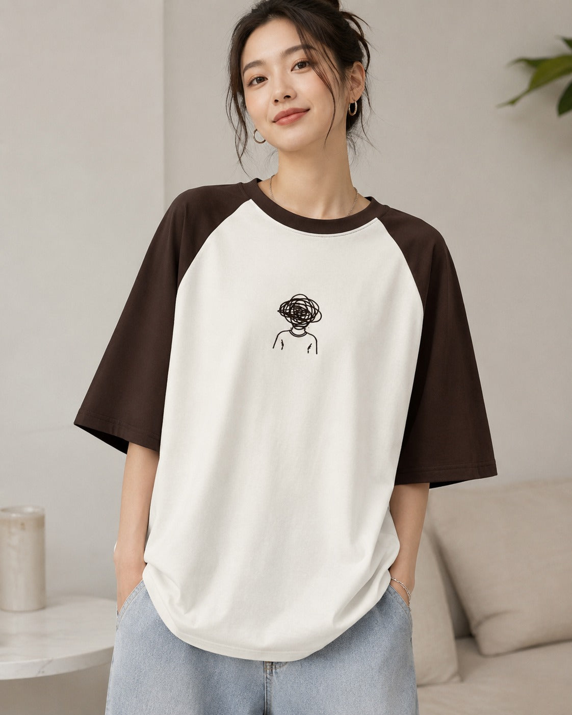 Vintage Raglan Oversized T-Shirt