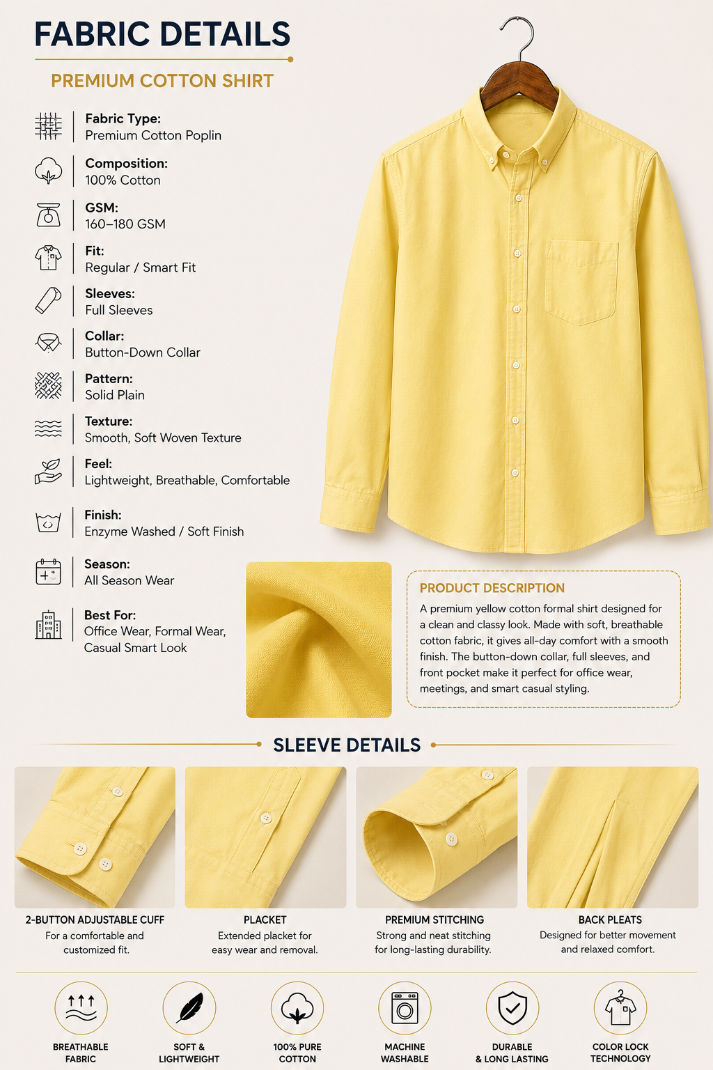 Lemon Formal Button-Down Shirt