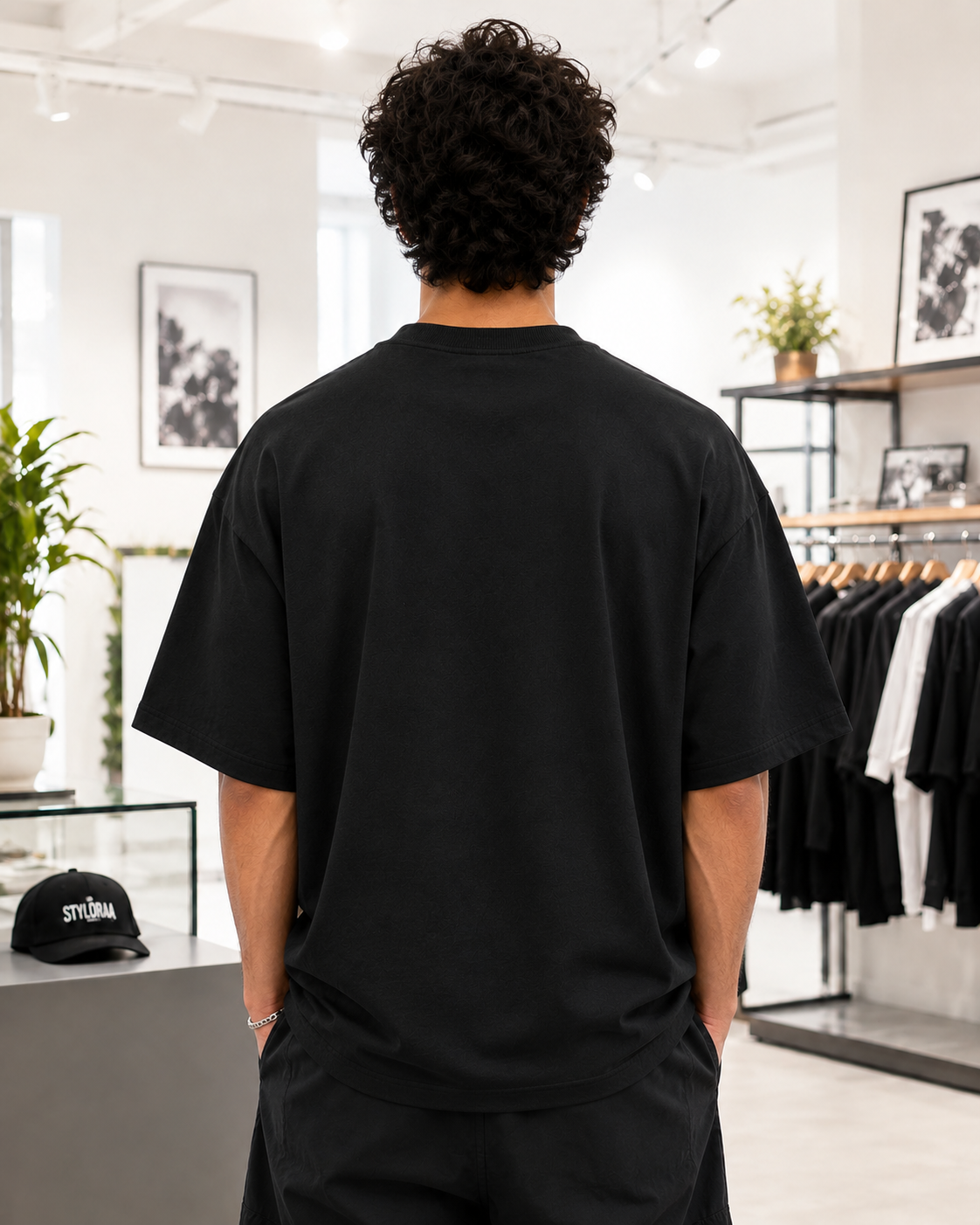Styloraa Matte Black Spider T Shirt