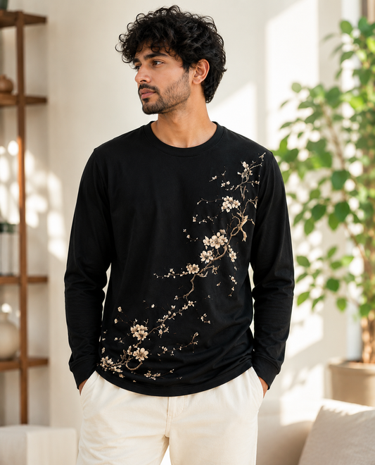 Blossom Branch Japanese Aesthetic Long Sleeve T-Shirt