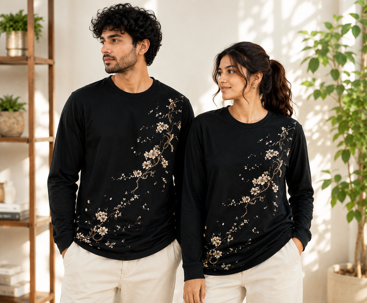 Blossom Branch Japanese Aesthetic Long Sleeve T-Shirt