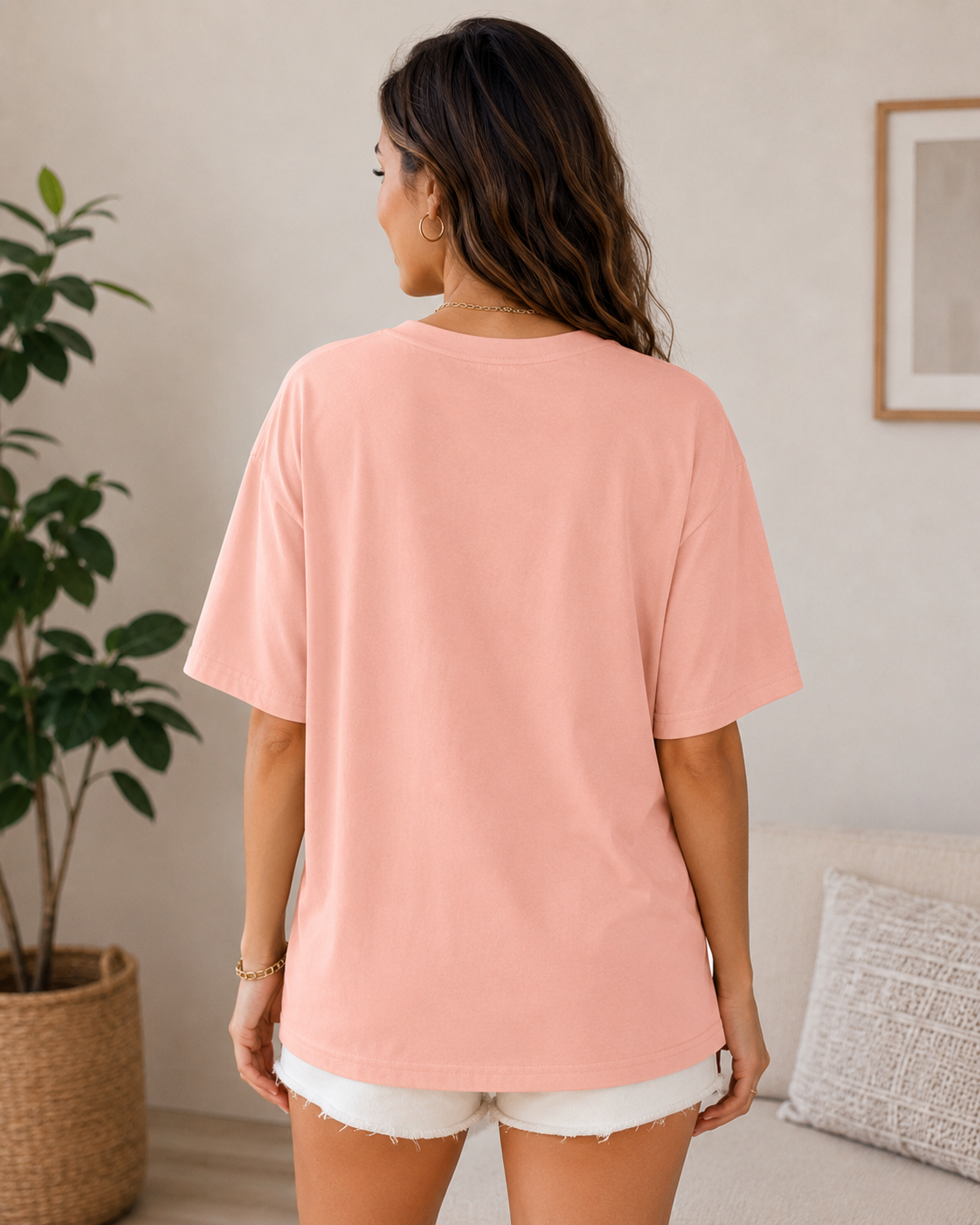 Panda Pocket Escape Oversized T-Shirt – Baby Pink