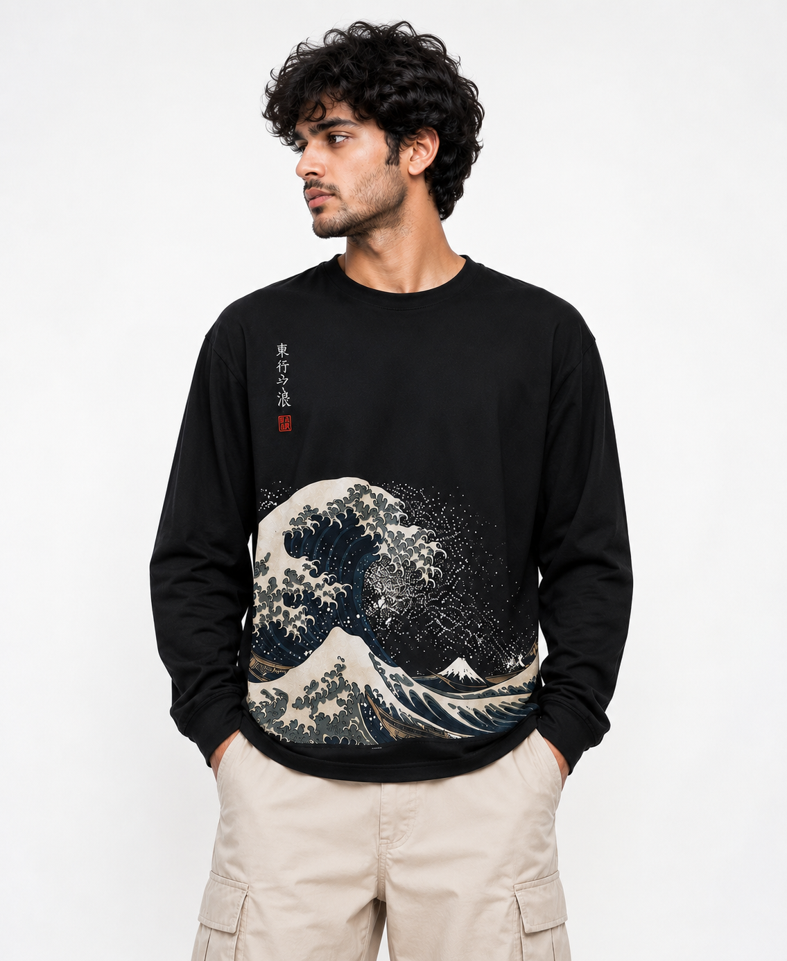 The Great Wave Japanese Streetwear Long Sleeve T-Shirt