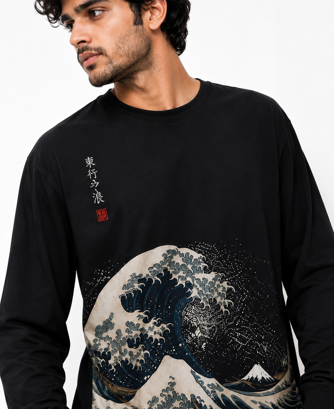 The Great Wave Japanese Streetwear Long Sleeve T-Shirt