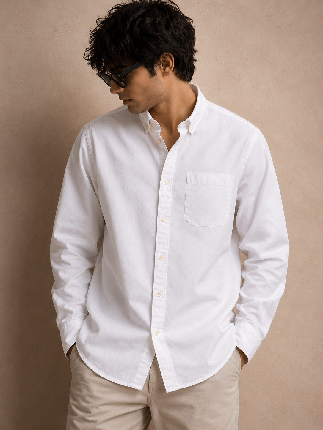 Pure White Oxford Cotton Shirt