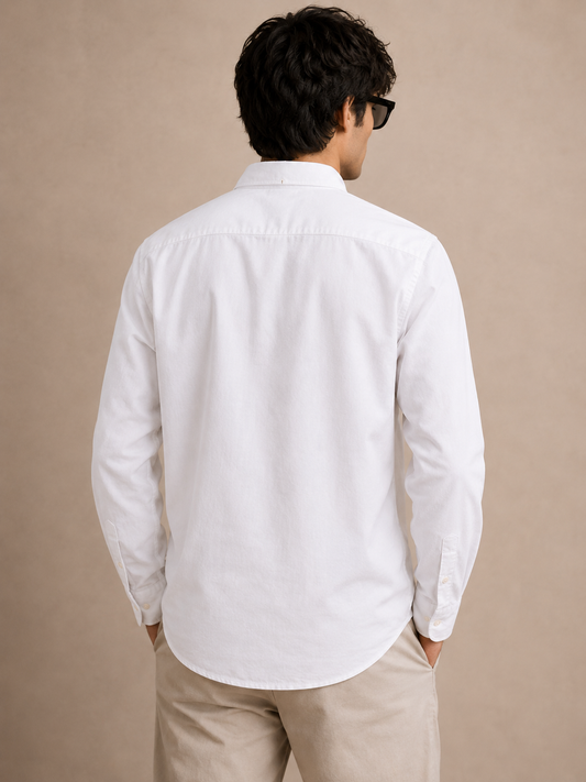Pure White Oxford Cotton Shirt