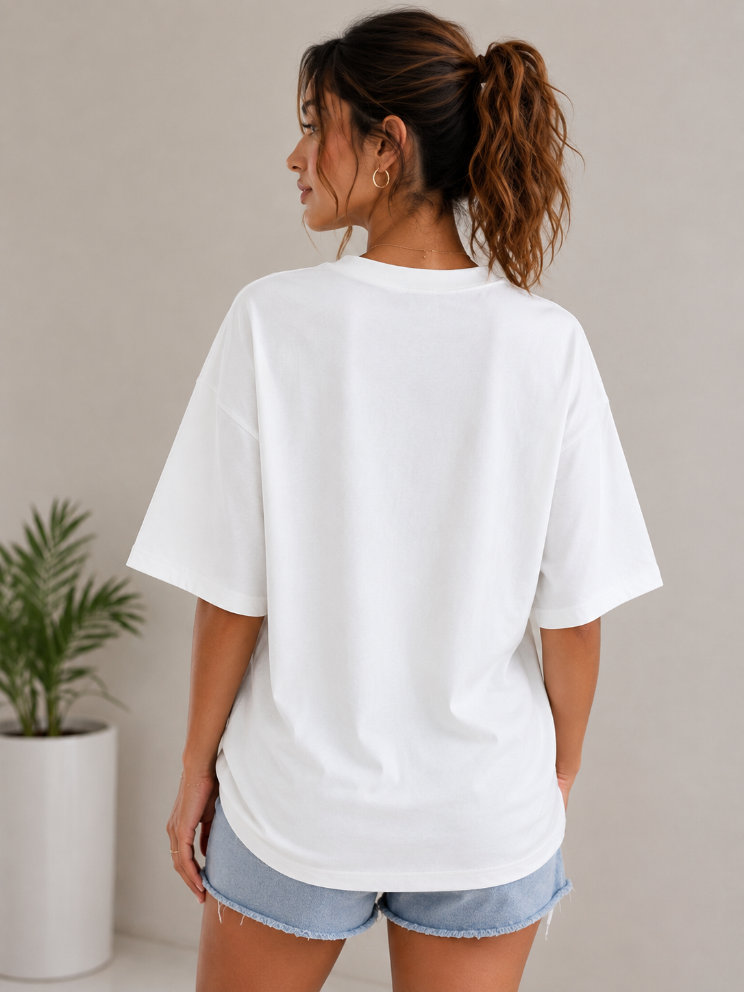 Violet Blossom Oversized Tee