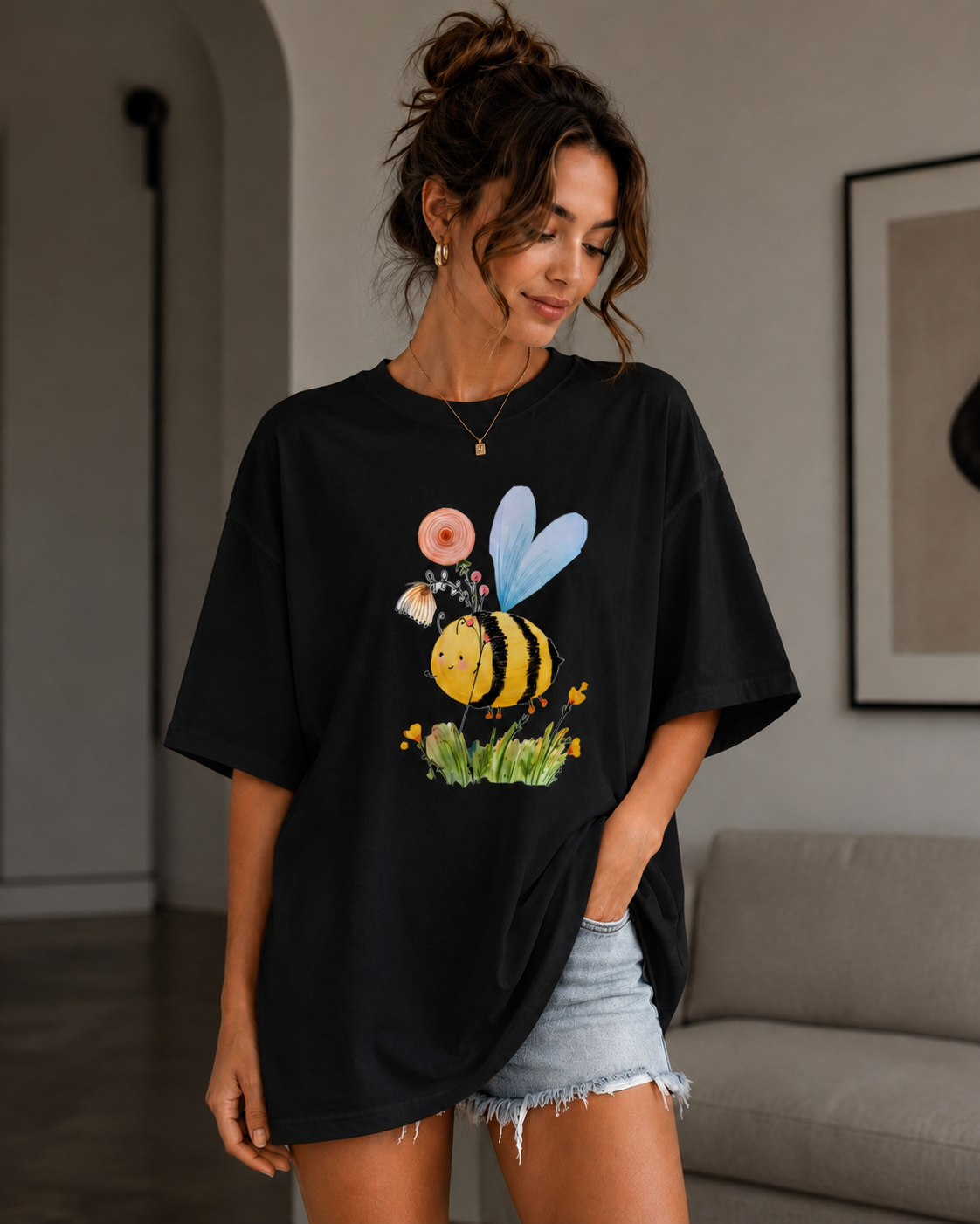 Black Cyberpunk Bee T Shirt