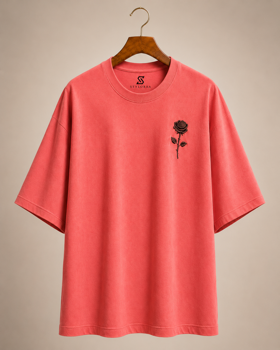 Crimson Rose Oversized T-Shirt