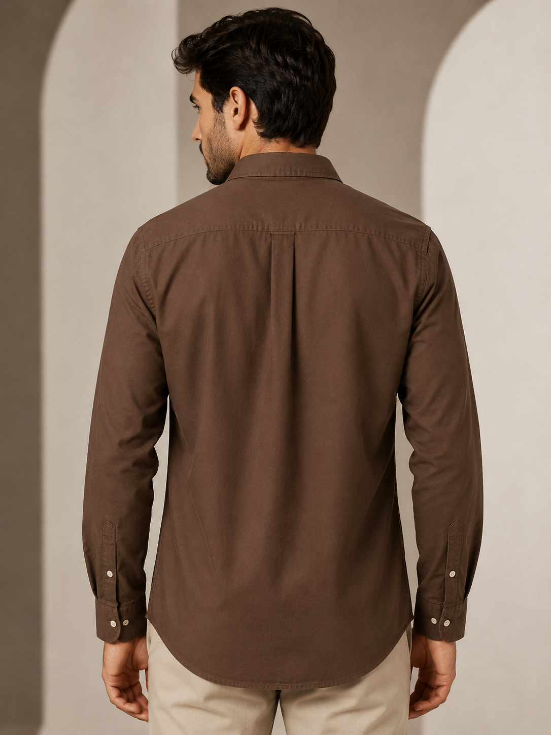 Coffee Brown Cotton Shirt