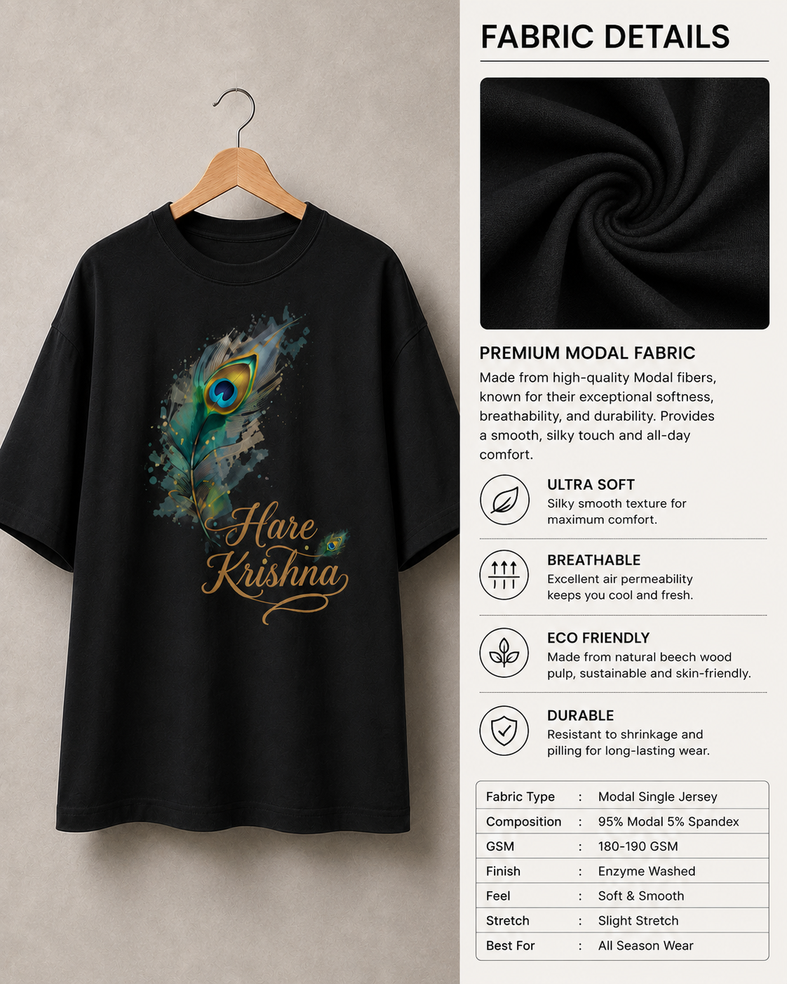 Eternal Krishna Graphic T Shirt